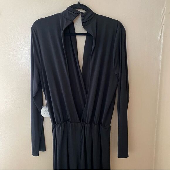 Remi x Revolve Robin Jumpsuit black soft stretch jersey one piece Sz L new - Picture 5 of 11